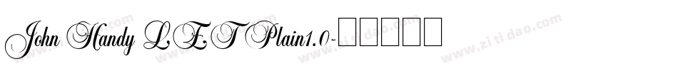 John Handy LET Plain1.0字体转换